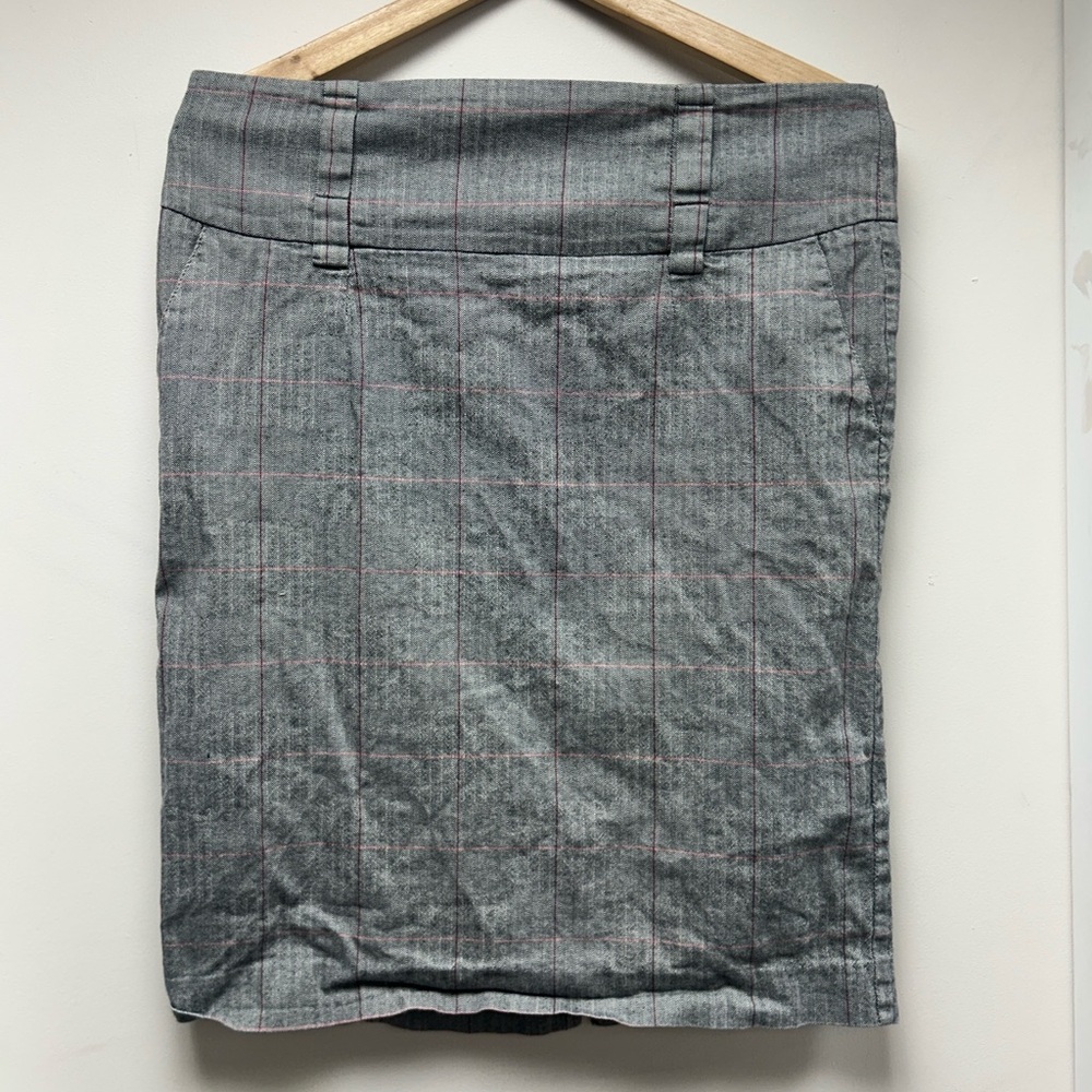 Gray Plaid Women's Pencil Skirt